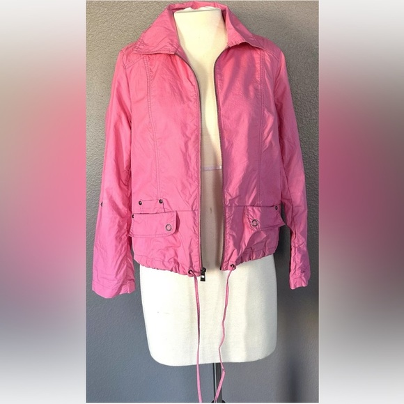Chico’s Women's Jacket Cotton Petal Pink Size Medium w/Pockets - Picture 1 of 11